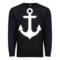 Black preppy nautical anchor Premium Sweatshirt - artisFamous