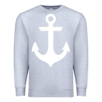 Heather Grey preppy nautical anchor Premium Sweatshirt - artisFamous