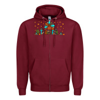 Burgundy thankful turkey Zipper Hoodie - JahusDesignShop