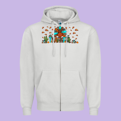 Thankful Turkey Zipper Hoodie Designed By Jahusdesignshop