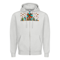 Dove Grey thankful turkey Zipper Hoodie - JahusDesignShop