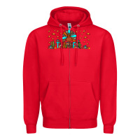 Red thankful turkey Zipper Hoodie - JahusDesignShop