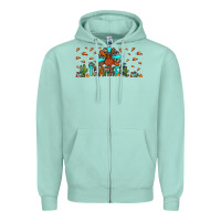 Seafoam thankful turkey Zipper Hoodie - JahusDesignShop