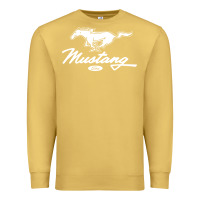 Antique Gold mustang pony script Premium Sweatshirt - artisFamous