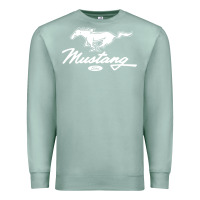 Seafoam mustang pony script Premium Sweatshirt - artisFamous
