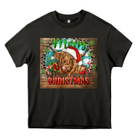 Asphalt merry christmas heifer cow Heavy Core Tee - CowGirlArtShop