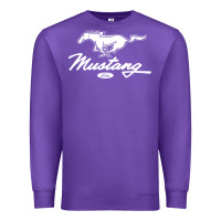 Purple mustang pony script Premium Sweatshirt - artisFamous
