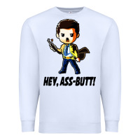 White hey, ass butt Premium Sweatshirt - artisFamous