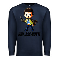 Navy hey, ass butt Premium Sweatshirt - artisFamous