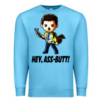 Ocean Blue hey, ass butt Premium Sweatshirt - artisFamous