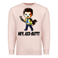 Pale Pink hey, ass butt Premium Sweatshirt - artisFamous
