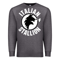Charcoal Heather italian stallion Premium Sweatshirt - artisFamous