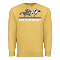 Antique Gold horse racing Premium Sweatshirt - artisFamous