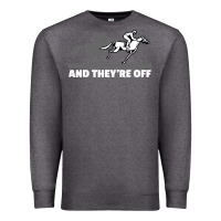 Charcoal Heather horse racing Premium Sweatshirt - artisFamous