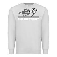 Dove Grey horse racing Premium Sweatshirt - artisFamous