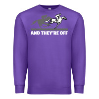 Purple horse racing Premium Sweatshirt - artisFamous