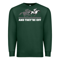 Sports Green horse racing Premium Sweatshirt - artisFamous