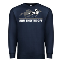 Navy horse racing Premium Sweatshirt - artisFamous