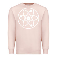 Pale Pink Atomic Atom Symbol Premium Sweatshirt - artisFamous