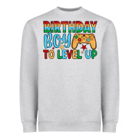 Heather Grey birthday boy to level up Heavyweight Sweatshirt - JahusDesignShop