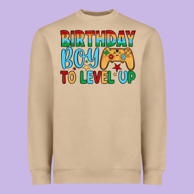 Birthday Boy To Level Up Heavyweight Sweatshirt Designed By Jahusdesignshop