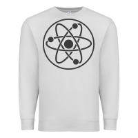 Dove Grey Atomic Atom Symbol Premium Sweatshirt - artisFamous