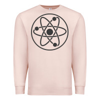 Pale Pink Atomic Atom Symbol Premium Sweatshirt - artisFamous