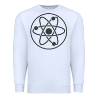 White Atomic Atom Symbol Premium Sweatshirt - artisFamous