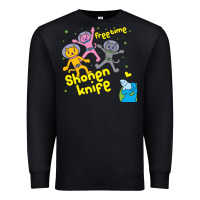 Black Shonen Knife Free Time Premium Sweatshirt - artisFamous