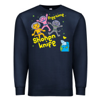 Navy Shonen Knife Free Time Premium Sweatshirt - artisFamous