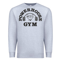 Heather Grey power hause gym Premium Sweatshirt - artisFamous
