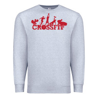 Heather Grey crossfit gym Premium Sweatshirt - artisFamous