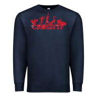 Navy crossfit gym Premium Sweatshirt - artisFamous
