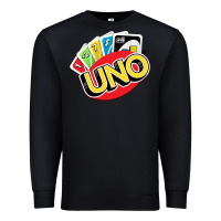 Black uno funny game Premium Sweatshirt - artisFamous