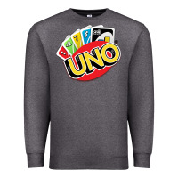 Charcoal Heather uno funny game Premium Sweatshirt - artisFamous