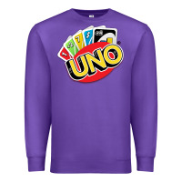 Purple uno funny game Premium Sweatshirt - artisFamous