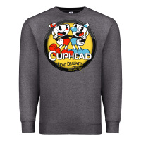 Charcoal Heather Cuphead Premium Sweatshirt - artisFamous