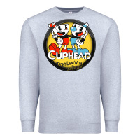 Heather Grey Cuphead Premium Sweatshirt - artisFamous