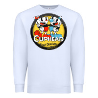 White Cuphead Premium Sweatshirt - artisFamous