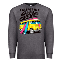 Charcoal Heather california super surf Premium Sweatshirt - artisFamous
