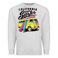 Dove Grey california super surf Premium Sweatshirt - artisFamous