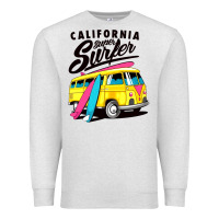 Oatmeal Heather california super surf Premium Sweatshirt - artisFamous