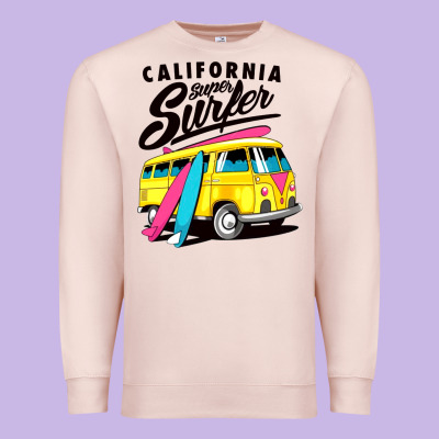 California Super Surf Premium Sweatshirt Designed By Artisfamous