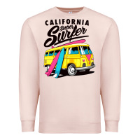 Pale Pink california super surf Premium Sweatshirt - artisFamous
