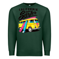 Sports Green california super surf Premium Sweatshirt - artisFamous