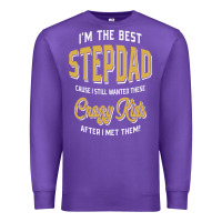 Purple I'm The Best Stepdad | Father's Day Premium Sweatshirt - artisFamous
