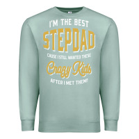Seafoam I'm The Best Stepdad | Father's Day Premium Sweatshirt - artisFamous