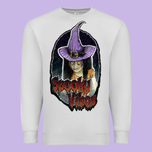 Spooky Vibes Premium Sweatshirt Designed By Jahusdesignshop