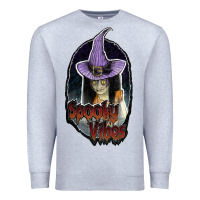 Heather Grey spooky vibes Premium Sweatshirt - JahusDesignShop