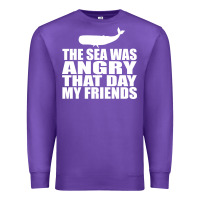Purple seinfeld   the sea was angry that day my friends Premium Sweatshirt - artisFamous